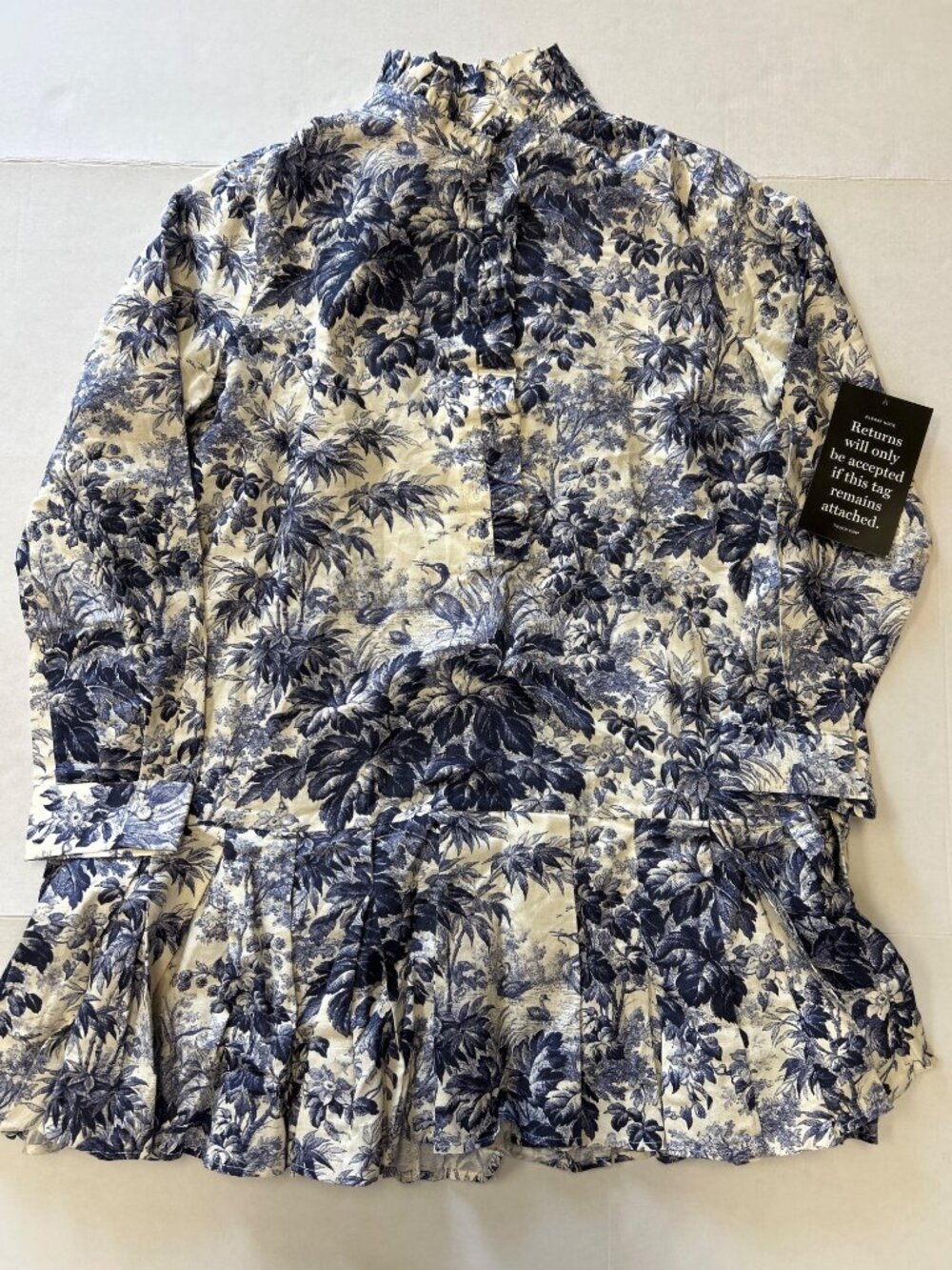 Tuckernuck Toile Tate Dress Navy Blue Toile Size Large NWT - Picture 4 of 10